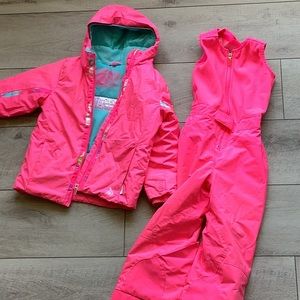 Spyder girls ski jacket and bib